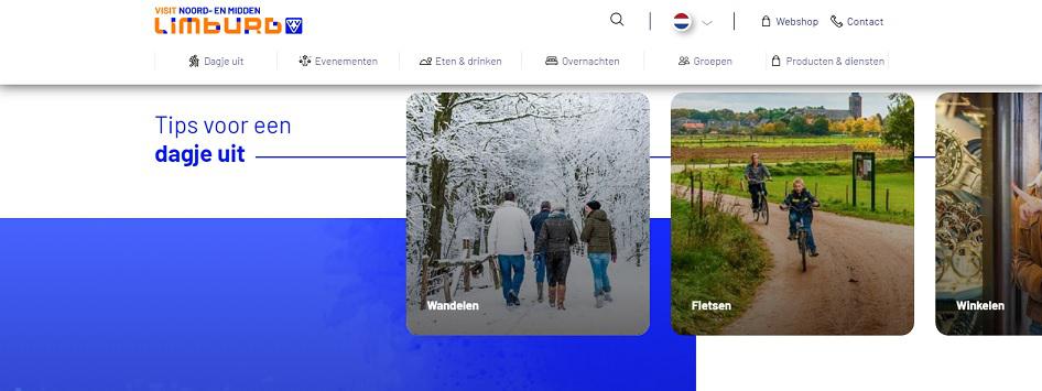 Screenshot nieuwe website