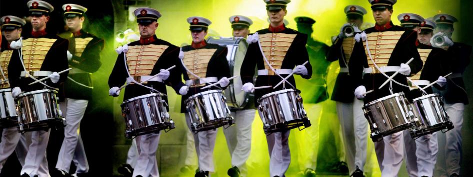 Drumband bij het WMC in Kerkrade. Je kunt ook een kleiner evenement aanmelden die op de online evenementenkalender komt te staan.