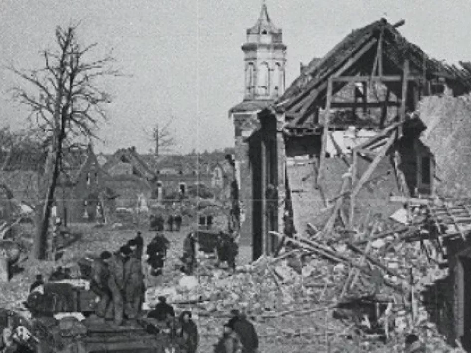 Liberation Route Luisterplek Montfort - Nachtmerrie in Montfort