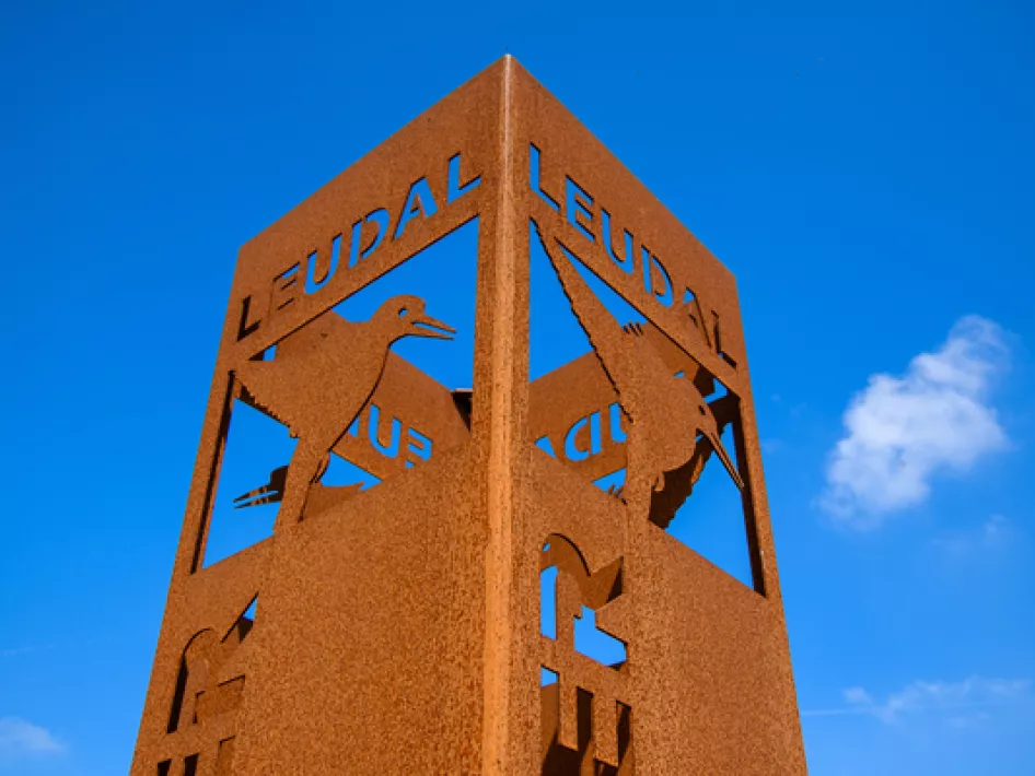 Bord van het natuurgebied Leudal