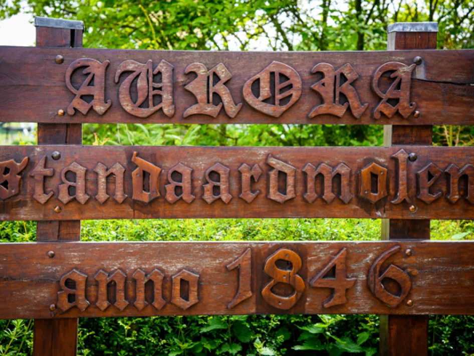 Wandelroute langs Aurora molen tekst