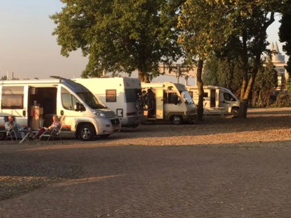 Motorhomes on Helenawerf Watersport's motorhome sites