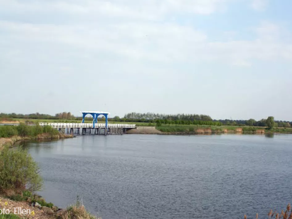 Bridge at the Meuse Lakes during the nature walk
