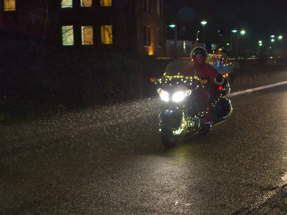 scooter met lichtjes