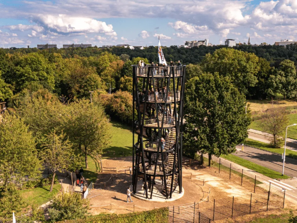 Archeo Route Limburg Fietsroute Kerkrade uitkijktoren Gaia Zoo