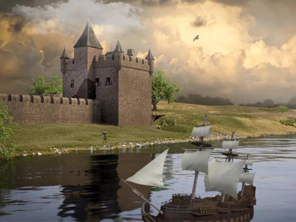 Archeo Route Limburg locatie Arcen - de Schanstoren