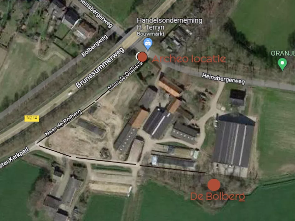 Archaeo Route Limburg - Bolberg map