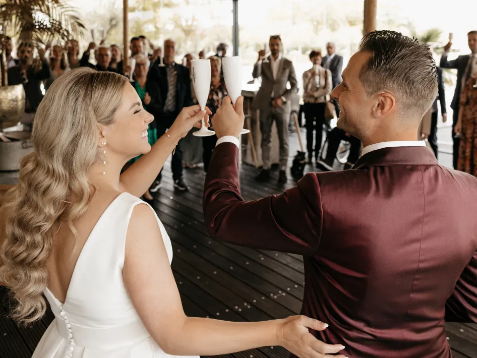 Bruiloft bij Beachclub Degreez