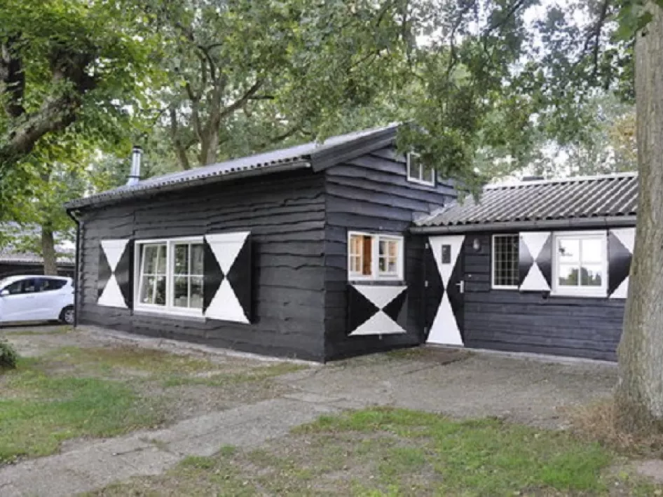 Eines der Ferienhäuser auf dem Campingplatz Landgoed Geijsteren