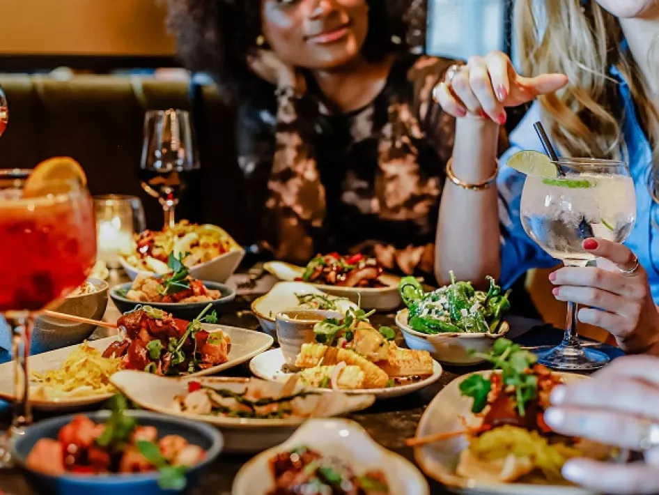 A table full of snacks at the Beren Roermond
