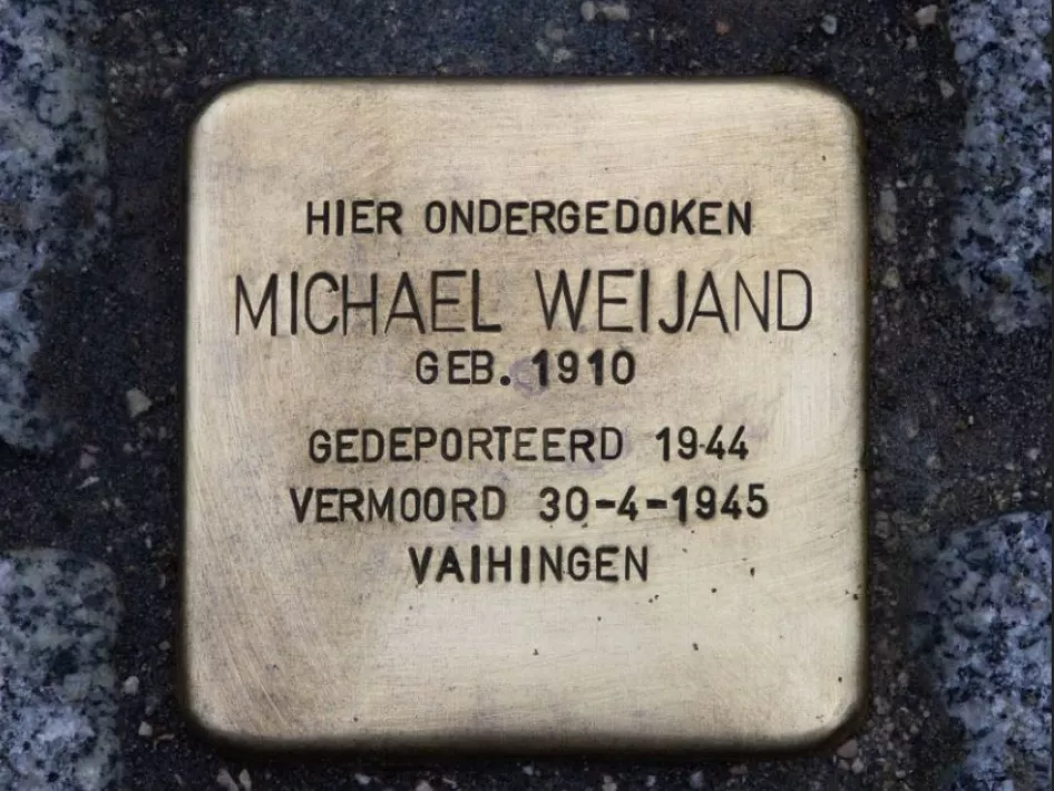 Stolperstein Michael Weijand Ericaweg 7 Oirlo