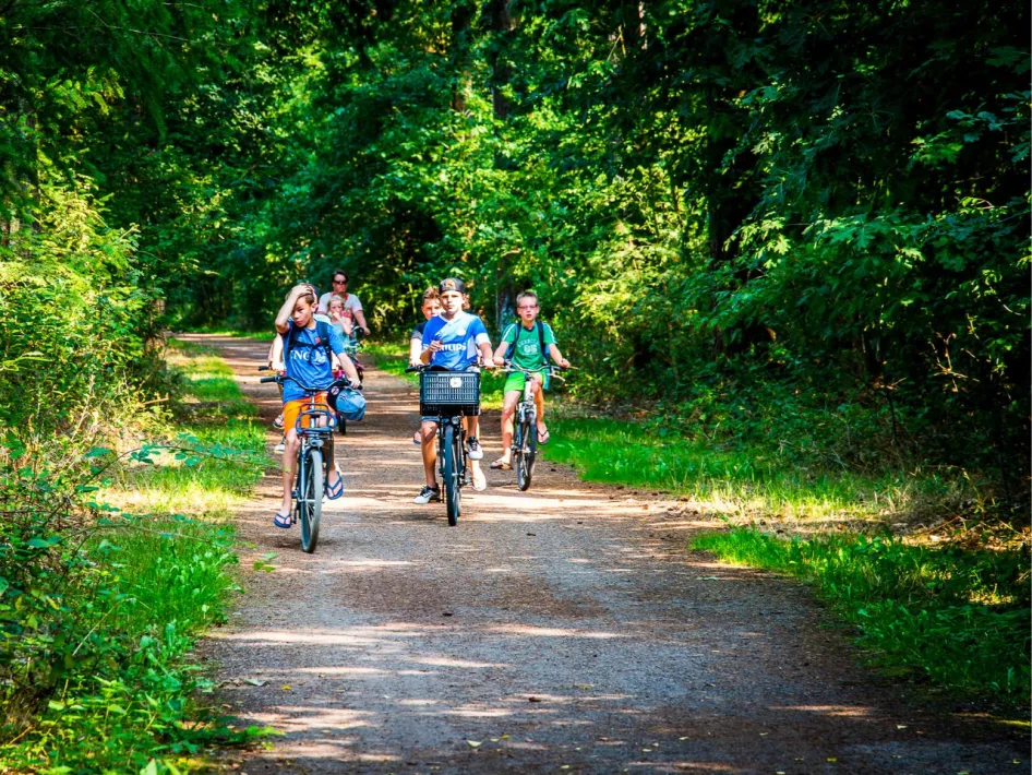 Kinderen die fietsen.