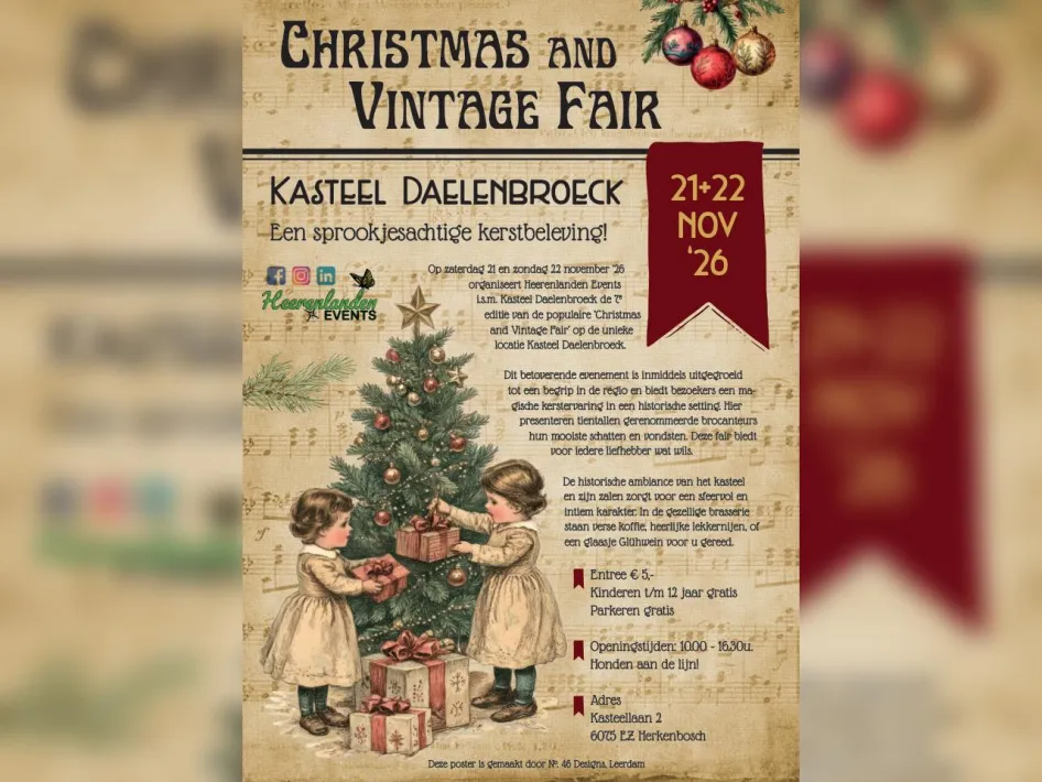 poster van de Christmas and Vintage Fair