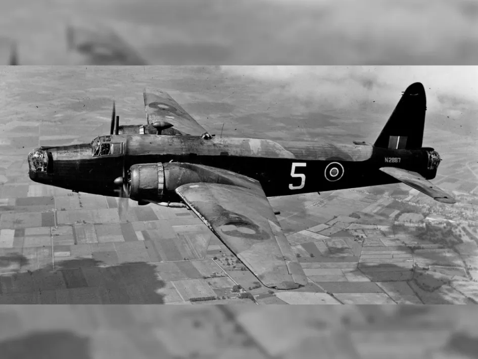 Vickers Wellington bommenwerper - beeld uit Lezing de luchtoorlog en vliegtuigcrashes