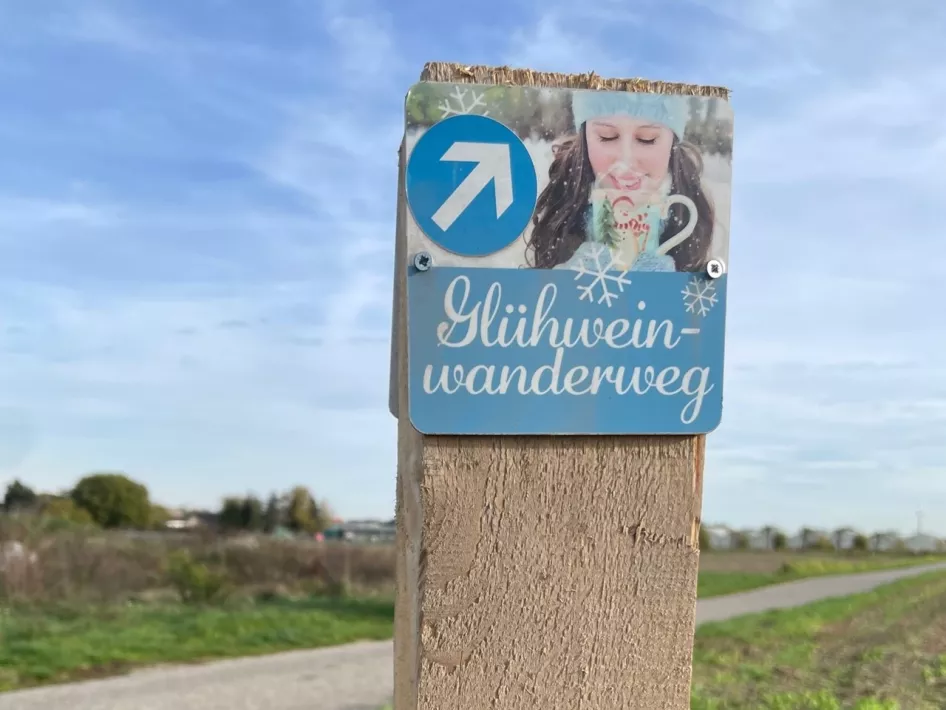 Streckentafel der Glühweinwanderroute