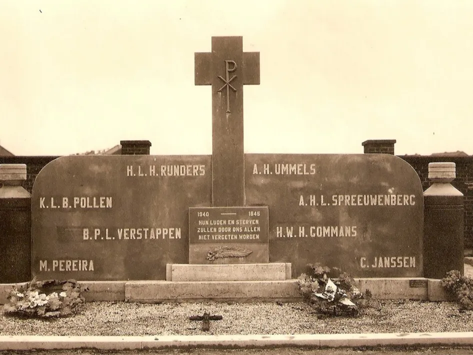 Monument with the names of war victims from Reuver, in remembrance of the Second World War.
