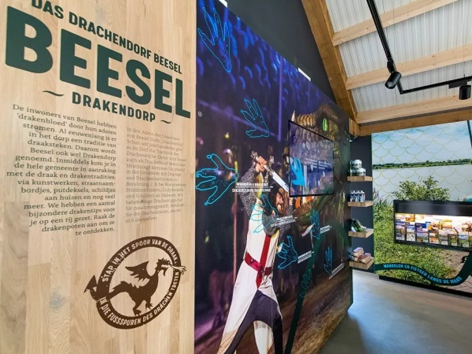 Informatiewand over Beesel bij het Inspiratiepunt Lommerbergen