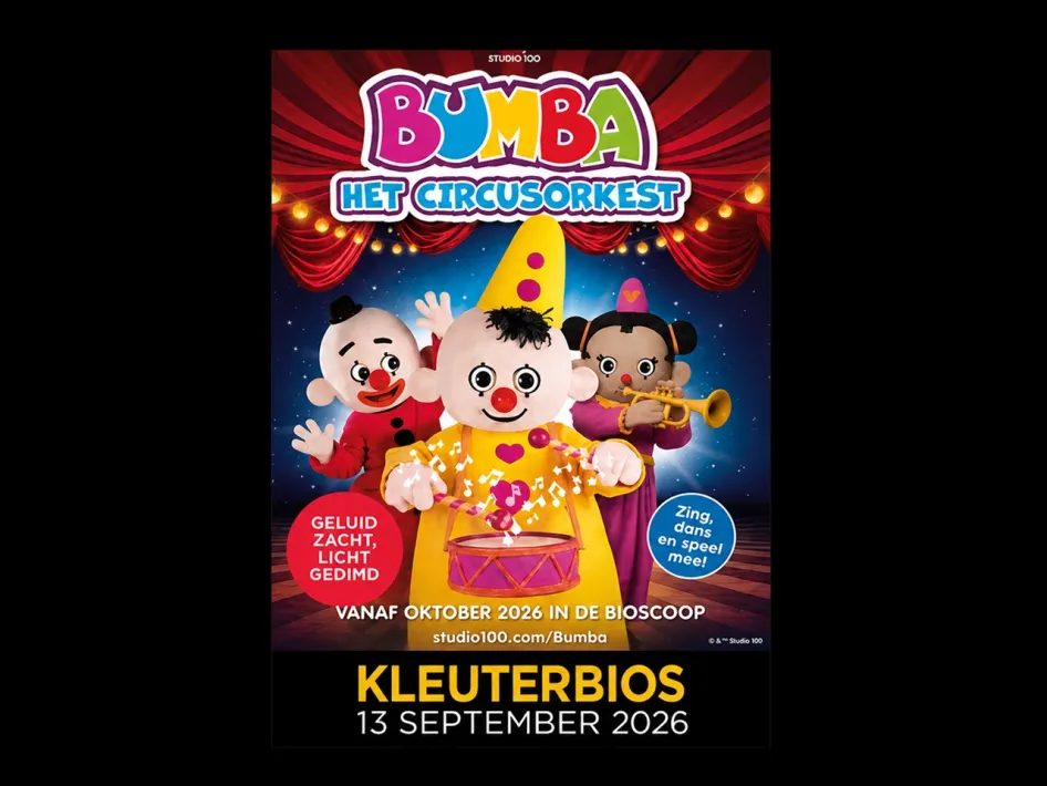 Filmposter van de film Bumba Het Circusorkest die tijdens de Kleuterbios in Foroxity Roermond wordt getoond