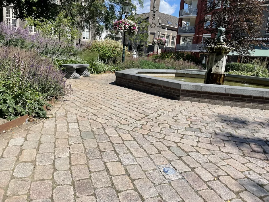 The floor-Vector of Memory at the Memorial Fountain in Roermond