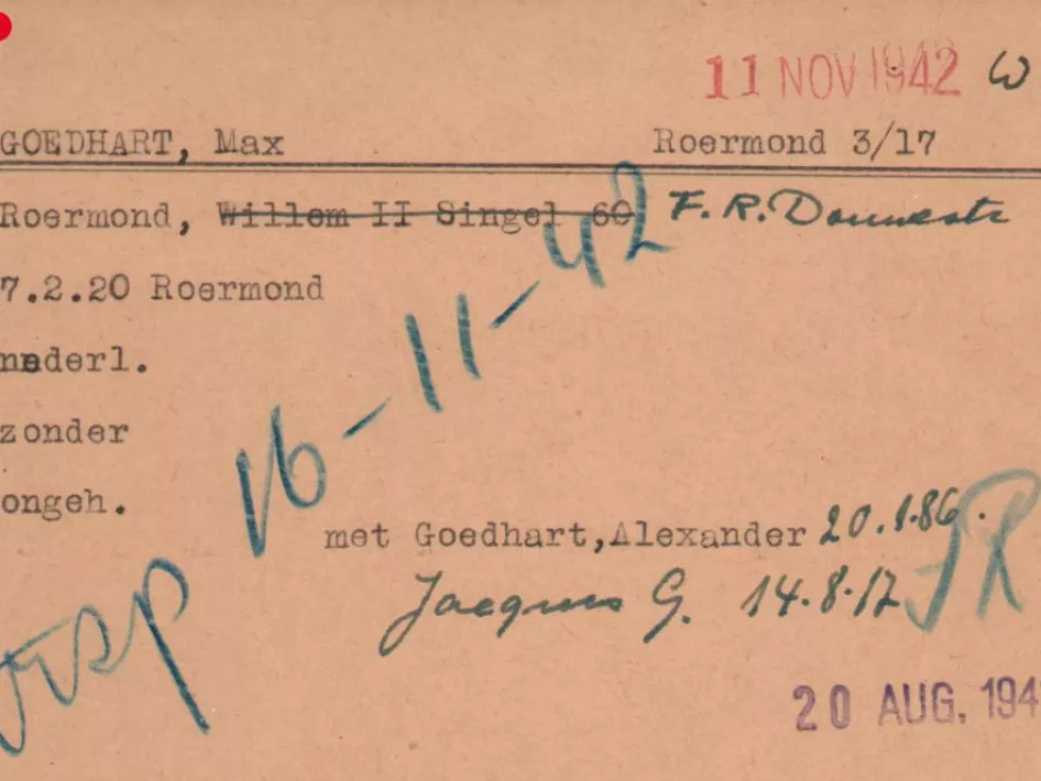 Max Goedhart Stolperstein Fran Douvenstraat 11 Roermond