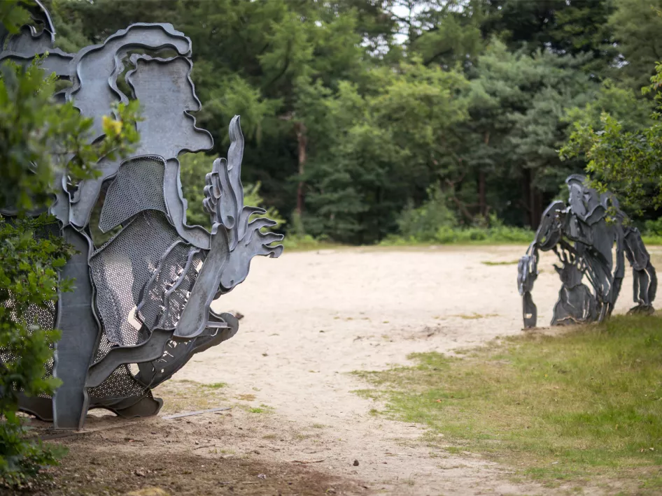 Kunst in de natuur in het Oda Park