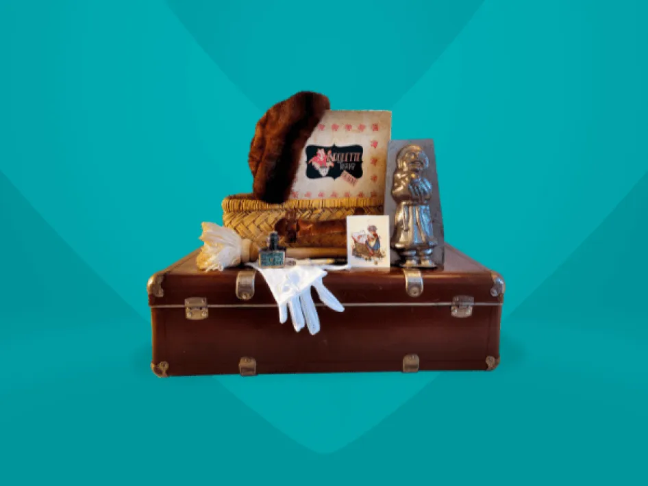 Koffer met voorwerpen uit het verleden