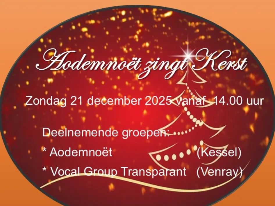 Poster Aodemnoët zingt Kerst