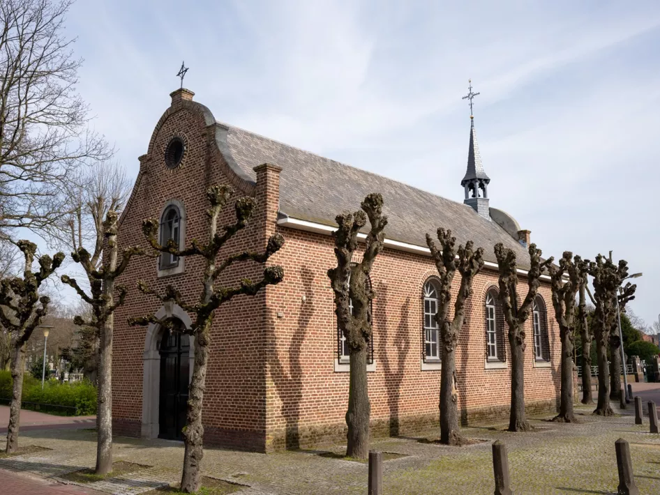 De Sint Rumolduskapel omringt door knotwilgen 