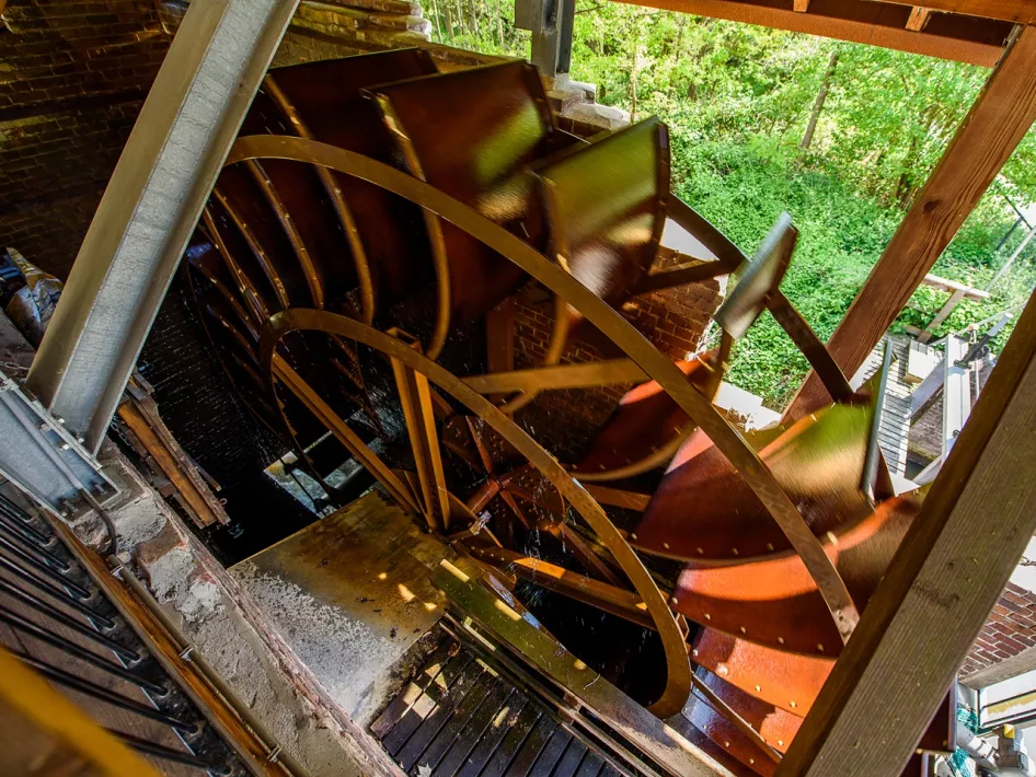 Das Rad der Mühle von St. Elisabeth