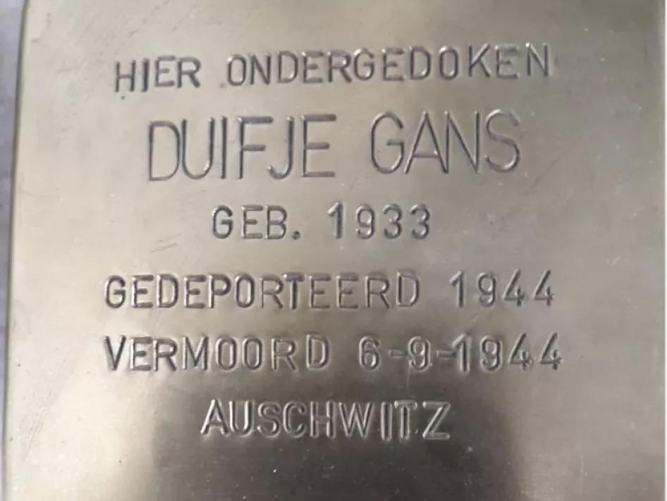 Stolperstein Duifje Gans Stationsweg 9 Venray