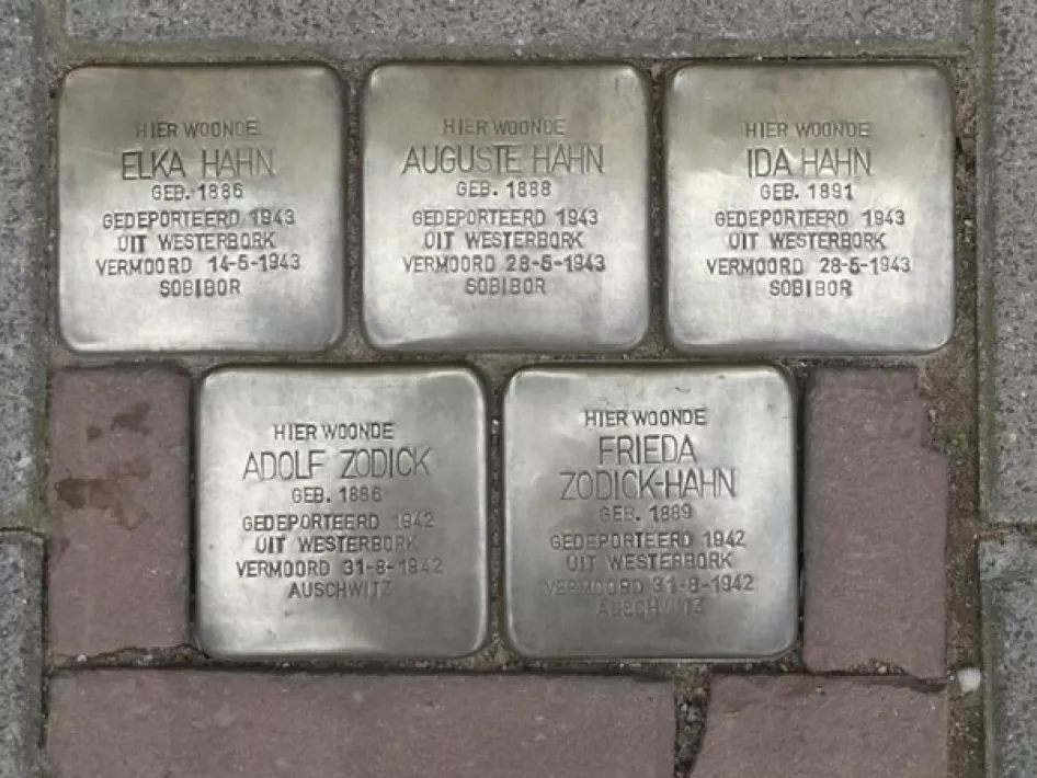 Stolpersteine Spoorlaan zuid 5