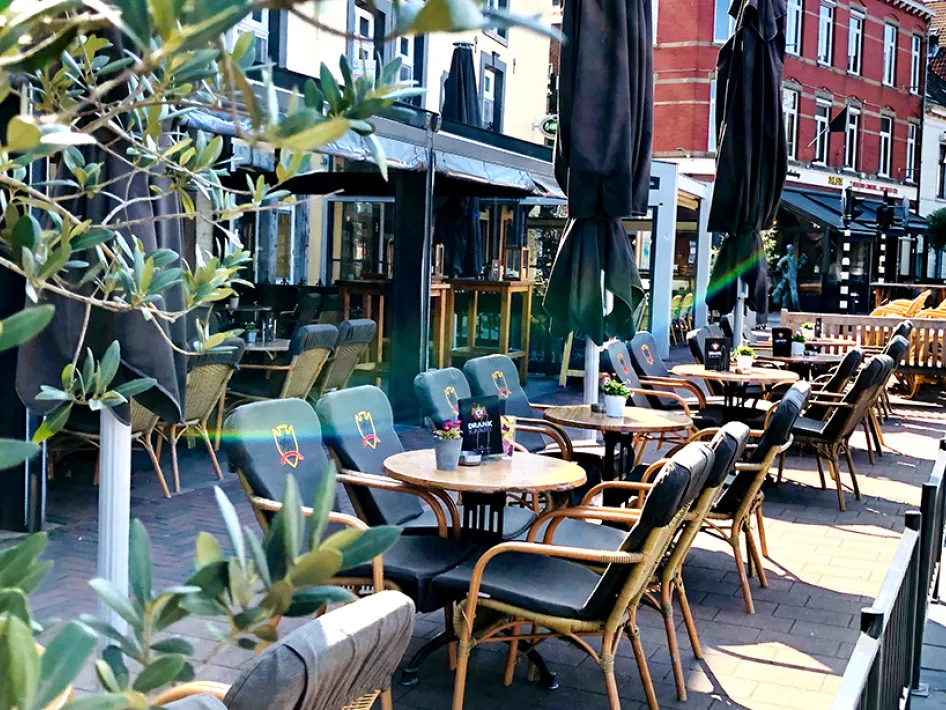 Terrace set up at De Pauw