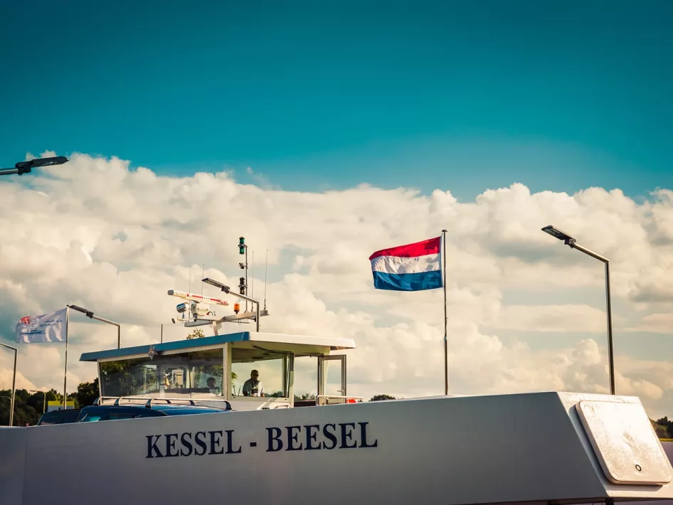 Close up of the Kessel - Beesel ferry