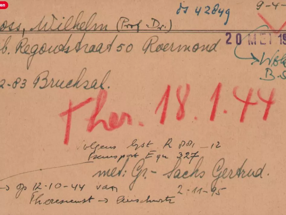 Wilhelm Gros Stolperstein Robert Regoutstraat 50 Roermond