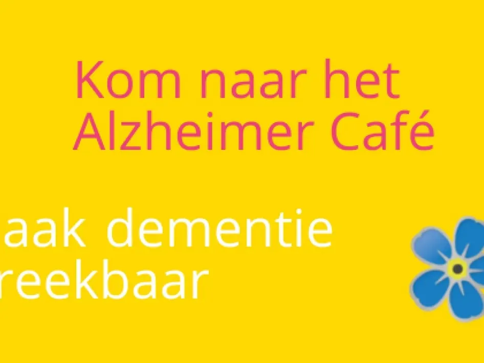 Poster van het Alzheimer Café 