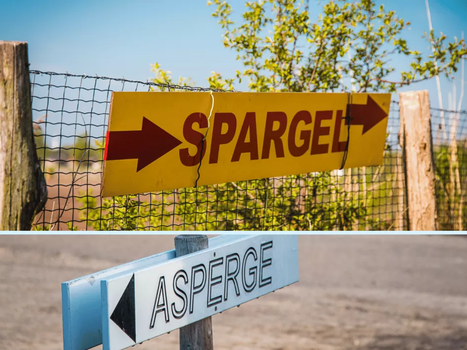 Asperge verkoop bord