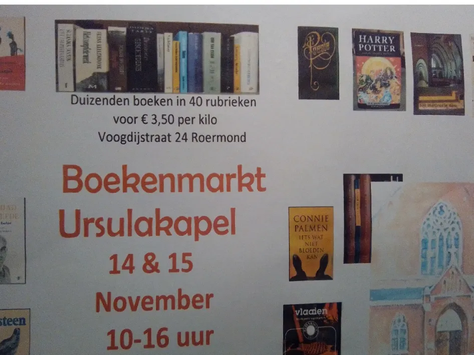 boekenbeurs ursulakapel poster voor 14 en 15 november