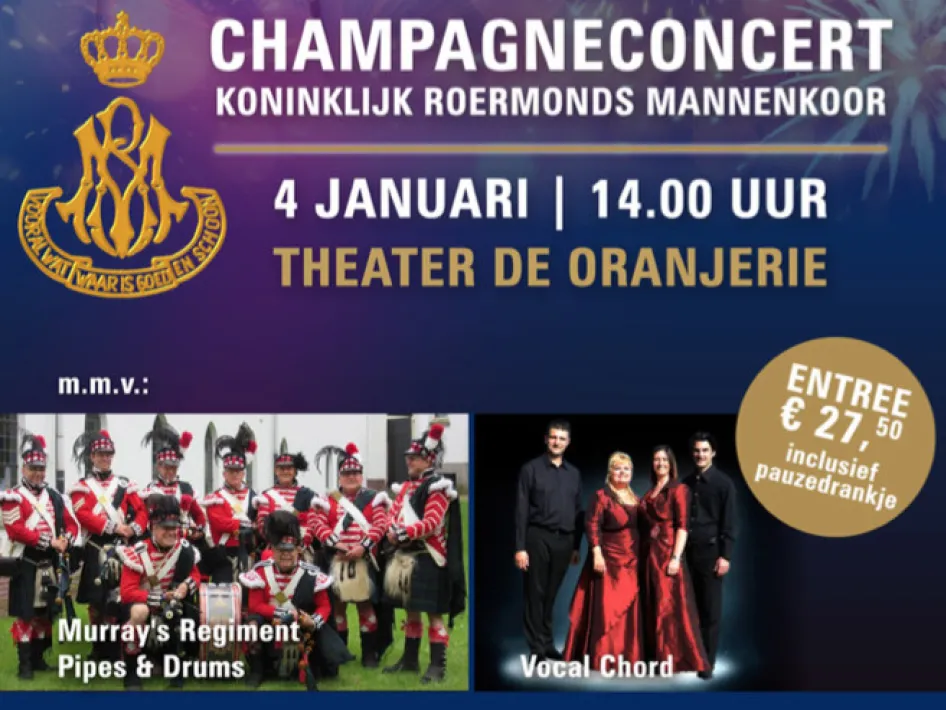Champagneconcert Koninklijk Roermonds Mannenkoor