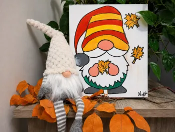 Workshop Herfst Gnome schilderen bij De Pannenfabriek