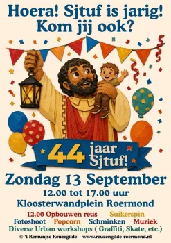 Stadsreus Sjtuf is jarig!